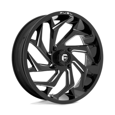 Fuel UTV D753 REACTION 22X7 GLOSS BLACK MILLED