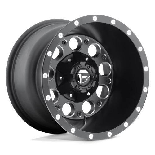 Fuel 1PC D525 REVOLVER 15X10 MATTE BLACK MILLED