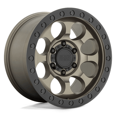Black Rhino Hard Alloys RIOT 17X8.5 MATTE BRONZE W/ BLACK RING & BOLTS