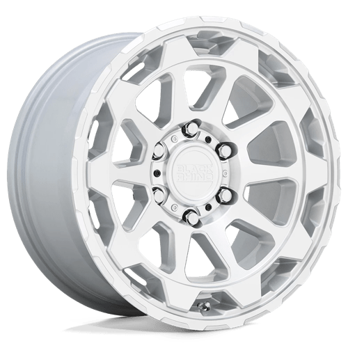 Black Rhino Hard Alloys ROTOR 17X8.5 GLOSS SILVER W/ MIRROR CUT FACE
