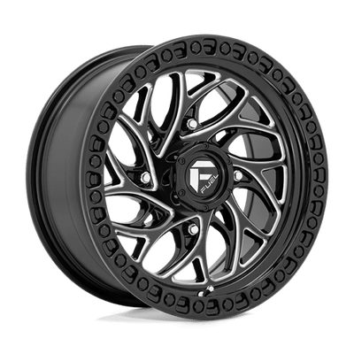 Fuel UTV D741 RUNNER 22X7 GLOSS BLACK MILLED