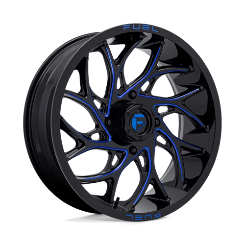 Fuel UTV D778 RUNNER UTV 18X7 GLOSS BLACK MILLED CANDY BLUE