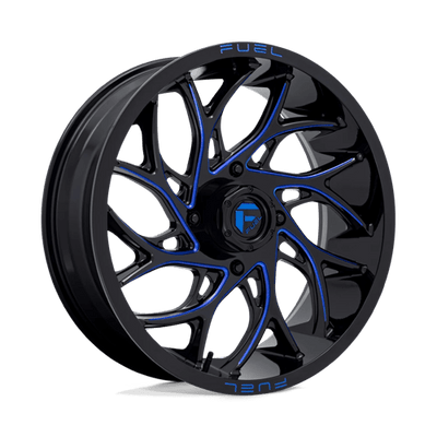 Fuel UTV D778 RUNNER UTV 18X7 GLOSS BLACK MILLED CANDY BLUE
