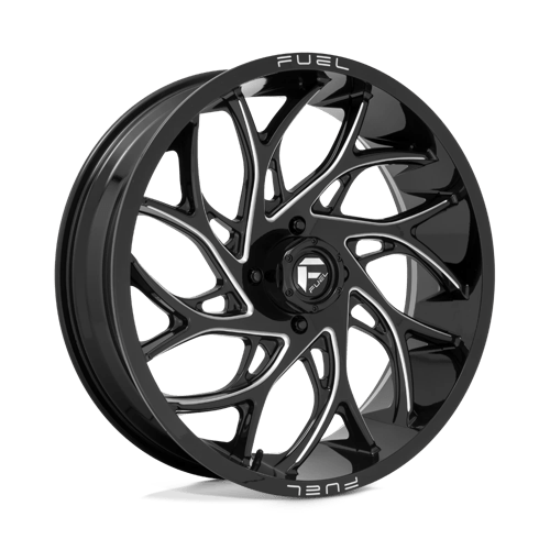 Fuel UTV D741 RUNNER 22X7 GLOSS BLACK MILLED