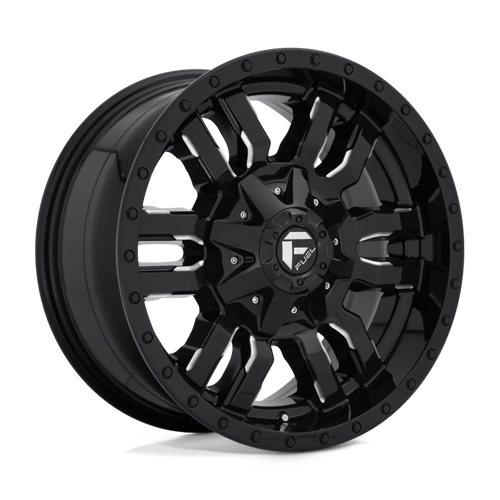 Fuel 1PC D595 SLEDGE 18X9 GLOSS BLACK MILLED