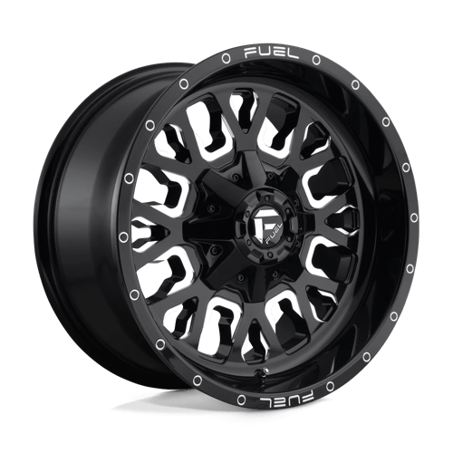 Fuel 1PC D611 STROKE 18X9 GLOSS BLACK MILLED