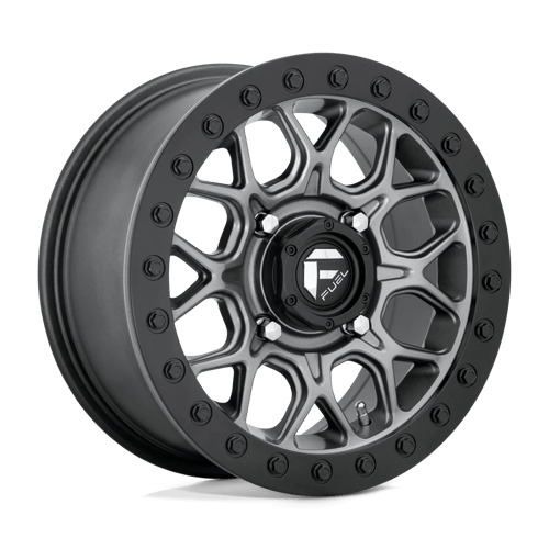 Fuel UTV D919 TECH BEADLOCK 15X7 MATTE GUN METAL BLACK BEAD RING