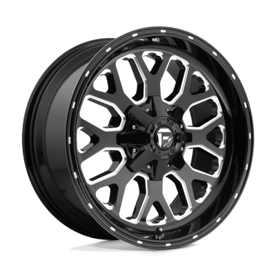 Fuel 1PC D588 TITAN 22X12 GLOSS BLACK MILLED