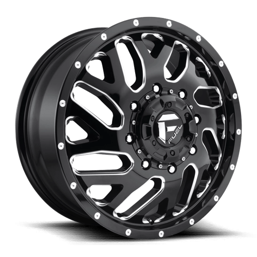 Fuel 1PC D581 TRITON 20X8.25 GLOSS BLACK MILLED