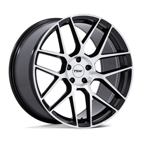 TSW TW002 LASARTHE 17X8 GLOSS BLACK MACHINED