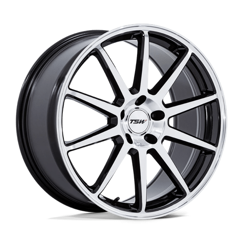 TSW TW004 CANARD 19X9.5 GLOSS BLACK W/ MACHINED FACE