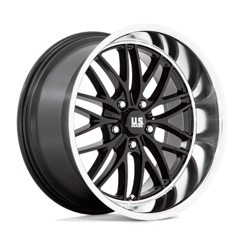 US Mag 1PC U138 SANTA CRUZ 20X8.5 GLOSS BLACK W/ DIAMOND CUT LIP