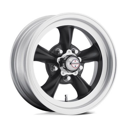 American Racing Vintage VN105 TORQ THRUST D 15X8.5 SATIN  BLACK W/ MACHINED LIP