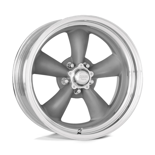 American Racing Vintage VN205 CLASSIC TORQ THRUST II 17X7 TORQ THRUST GRAY W/ POLISHED LIP
