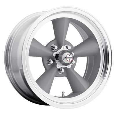 American Racing Vintage VN309 TT O 17X8 VINTAGE SILVER W/ MACHINED LIP