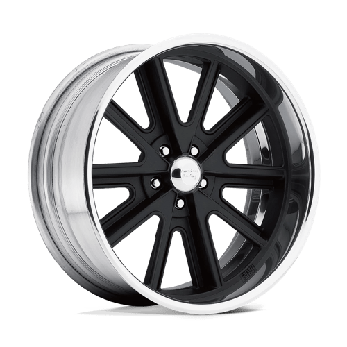 American Racing Vintage VN407 COBRA 18X10 TWO-PIECE HOT ROD BLACK CENTER POLISHED BARREL