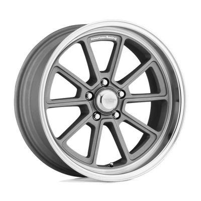 American Racing Vintage VN510 DRAFT 18X10 VINTAGE SILVER W/ DIAMOND CUT LIP