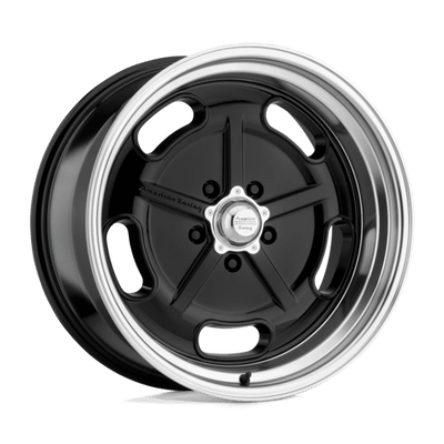 American Racing Vintage VN511 SALT FLAT 17X7 GLOSS BLACK W/ DIAMOND CUT LIP