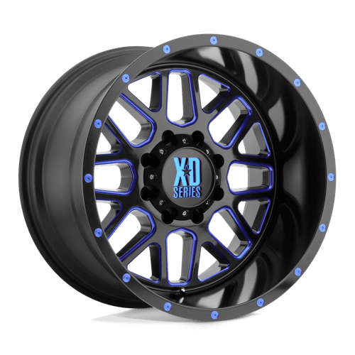 XD XD820 GRENADE 20X9 SATIN BLACK MILLED W/ BLUE TINTED CLEAR COAT
