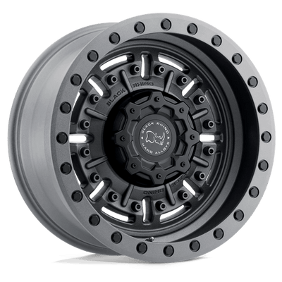 Black Rhino Hard Alloys ABRAMS 17X8.5 TEXTURED MATTE GUNMETAL