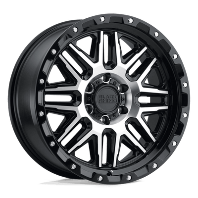 Black Rhino Hard Alloys ALAMO 20X9 GLOSS BLACK W/ MACHINED FACE & STAINLESS BOLTS