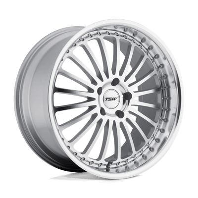 TSW SILVERSTONE 17X8 SILVER W/ MIRROR CUT FACE & LIP