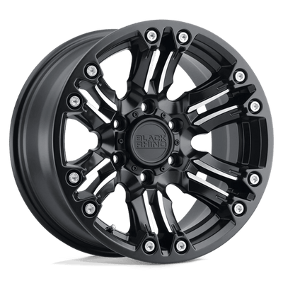 Black Rhino Hard Alloys ASAGAI 20X9.5 MATTE BLACK & MACHINED W/ STAINLESS BOLTS