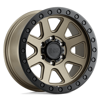 Black Rhino Hard Alloys BAKER 17X8.5 MATTE BRONZE W/ BLACK RING