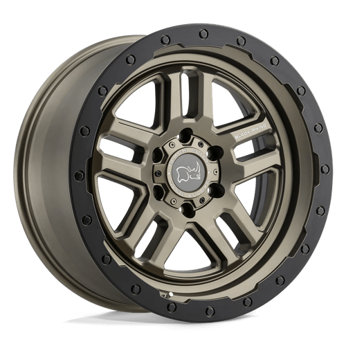 Black Rhino Hard Alloys BARSTOW 17X8 MATTE BRONZE W/ MATTE BLACK RING