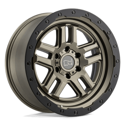Black Rhino Hard Alloys BARSTOW 17X8 MATTE BRONZE W/ MATTE BLACK RING