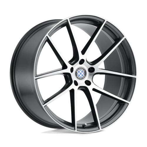 Beyern RITZ 17X8 GLOSS GUNMETAL W/ BRUSHED FACE