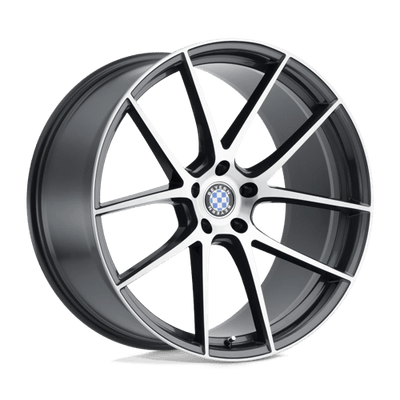 Beyern RITZ 17X8 GLOSS GUNMETAL W/ BRUSHED FACE