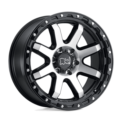 Black Rhino Hard Alloys COYOTE 17X9 GLOSS BLACK W/ MACHINED FACE & STAINLESS BOLTS