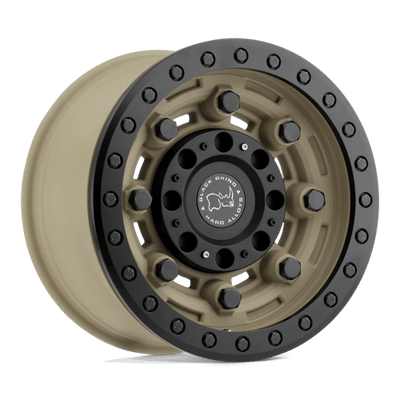Black Rhino Hard Alloys GARRISON BEADLOCK 17X8.5 DESERT W/ MATTE BLACK RING