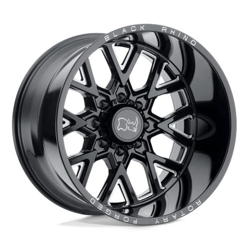 Black Rhino Hard Alloys GRIMLOCK 20X9.5 GLOSS BLACK & MILLED