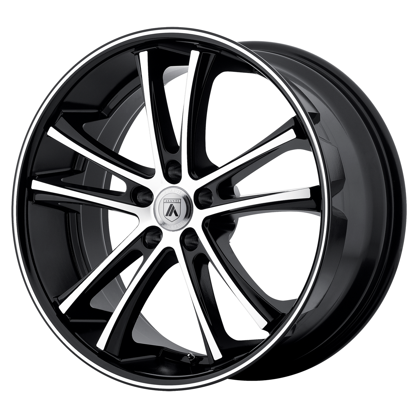 Asanti Black ABL-1 PEGASI 20X8.5 MACHINED FACE W/ BLACK LIP