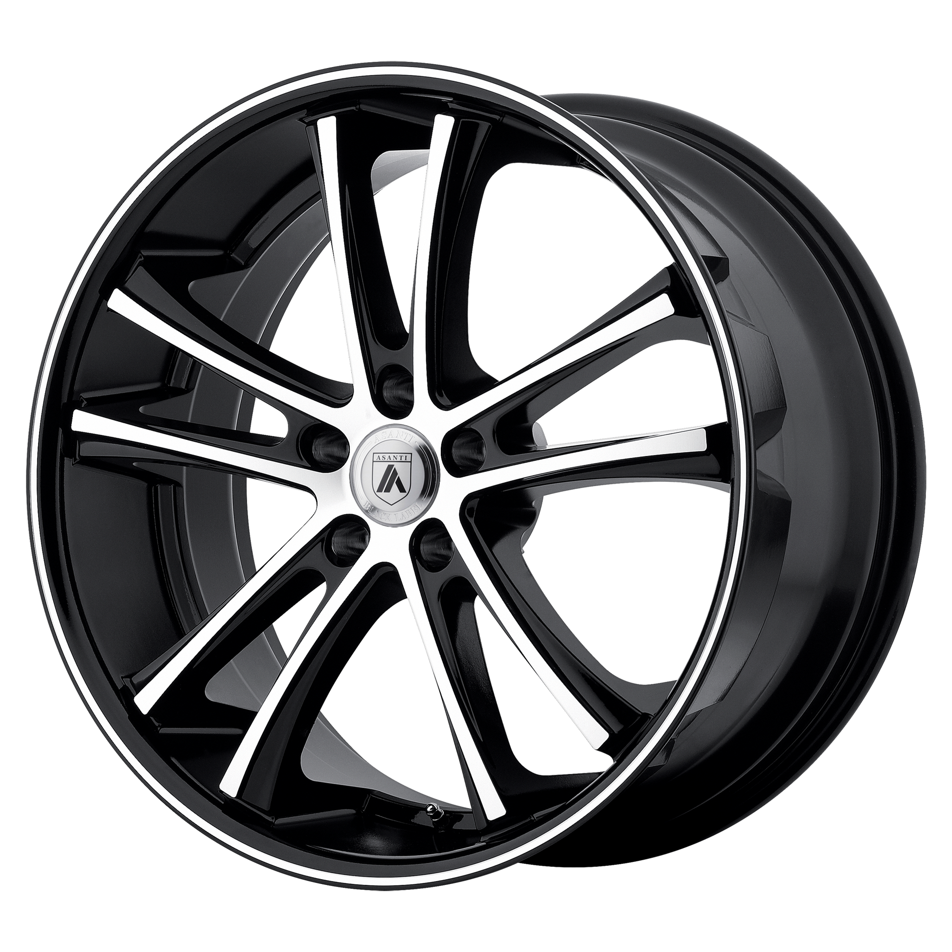 Asanti Black ABL-1 PEGASI 20X8.5 MACHINED FACE W/ BLACK LIP