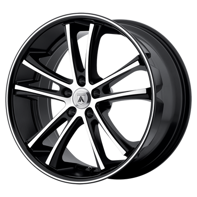 Asanti Black ABL-1 PEGASI 20X8.5 MACHINED FACE W/ BLACK LIP