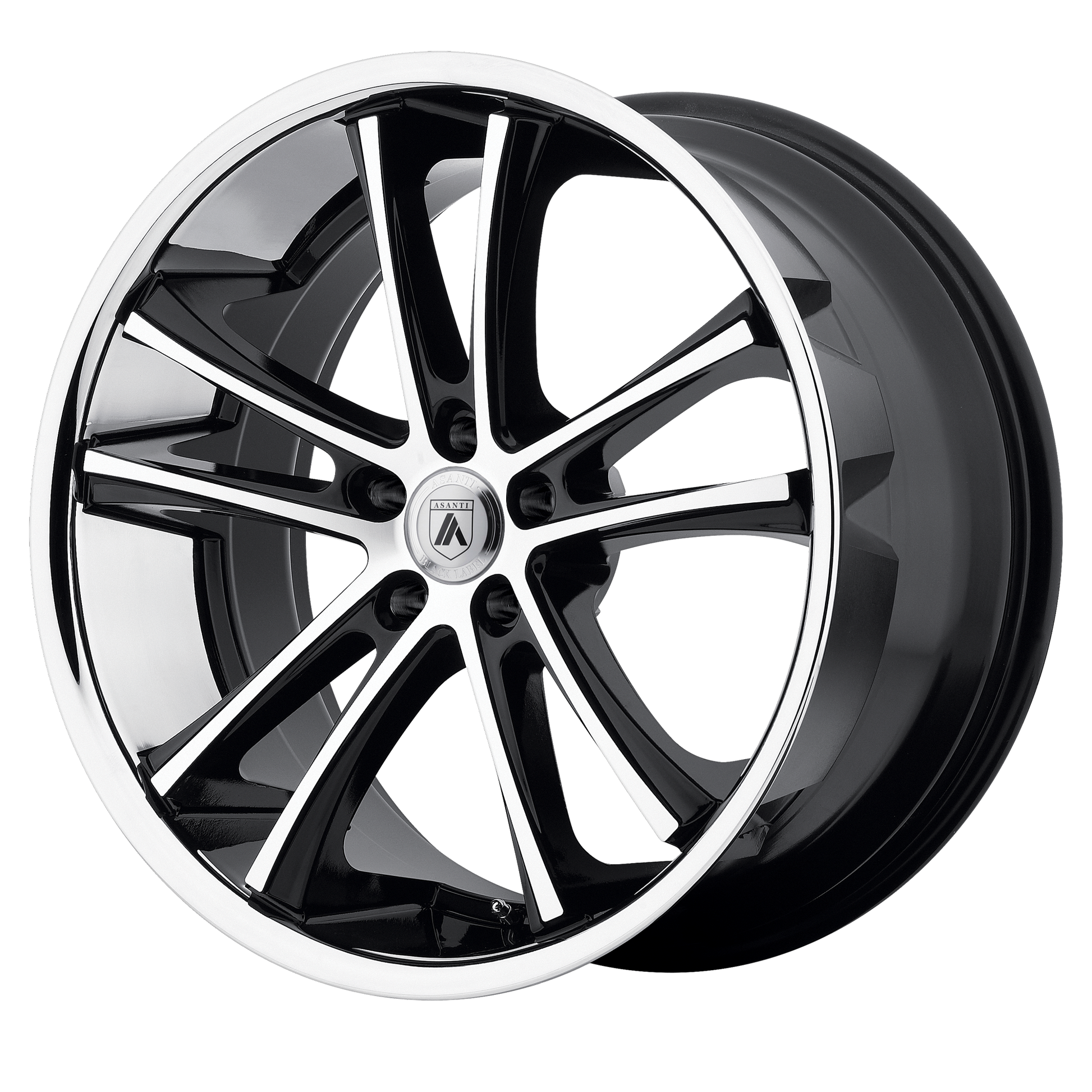 Asanti Black ABL-1 PEGASI 22X10 MACHINED FACE W/ SS LIP