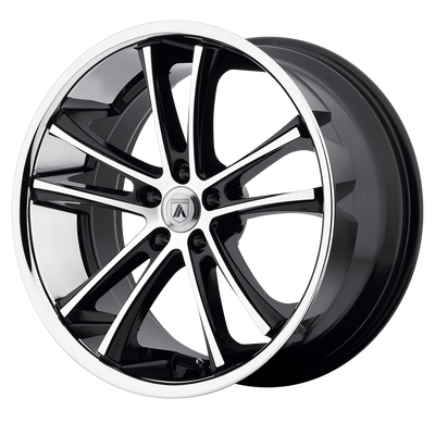 Asanti Black ABL-1 PEGASI 22X10 MACHINED FACE W/ SS LIP