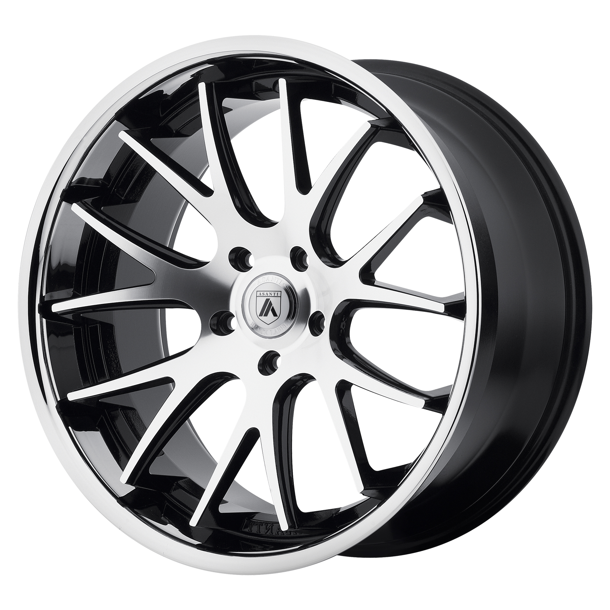 Asanti Black ABL-3 CASTOR 20X8.5 MACHINED FACE W/ SS LIP