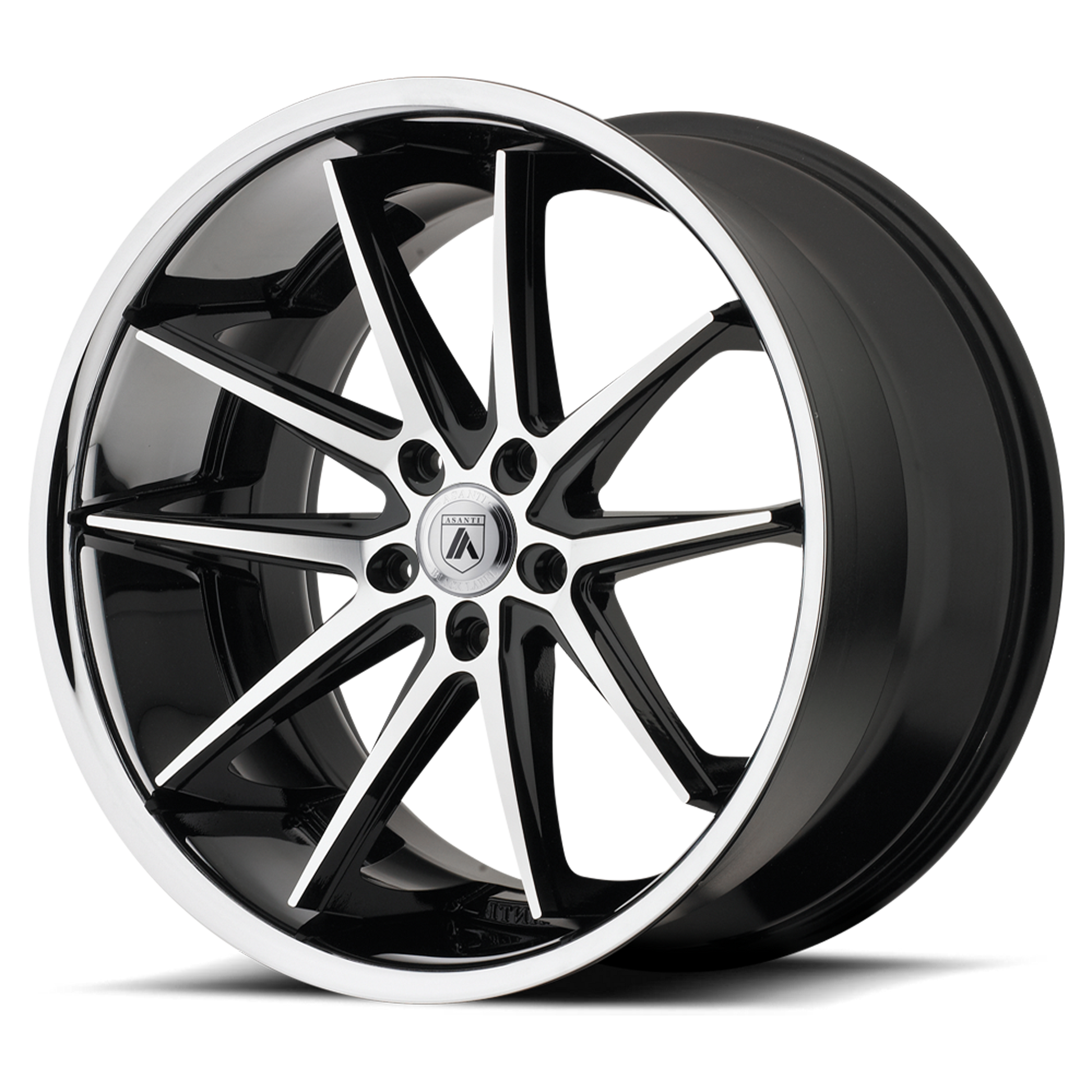 Asanti Black ABL-5 ALTAIR 22X10.5 MACHINED FACE W/ SS LIP