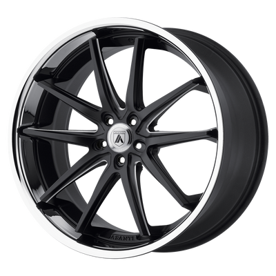Asanti Black ABL-5 ALTAIR 22X10.5 MATTE BLACK MILLED W/ SS LIP