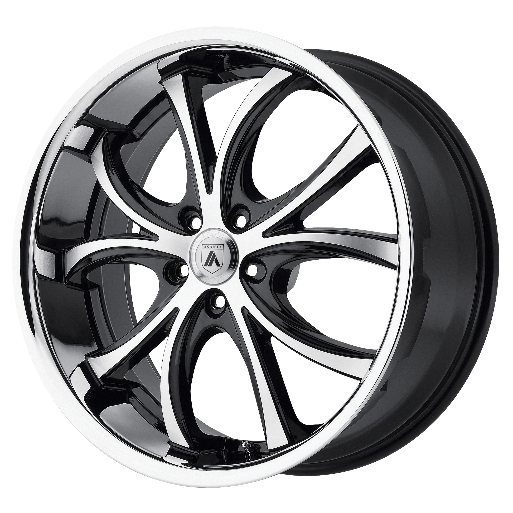 Asanti Black ABL-8 ELEKTRA 20X8.5 MACHINED FACE W/ SS LIP