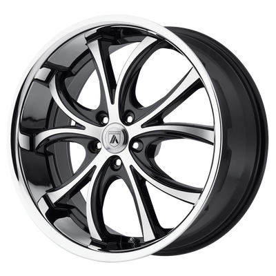 Asanti Black ABL-8 ELEKTRA 22X10 MACHINED FACE W/ SS LIP