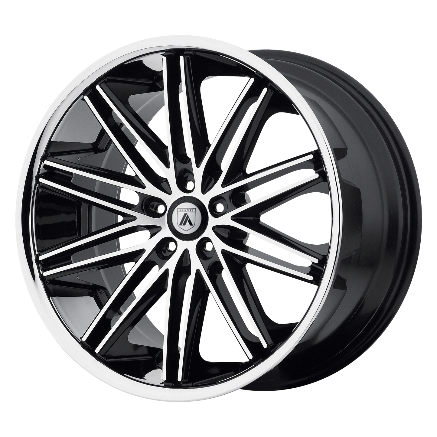 Asanti Black ABL-10 POLLUX 20X8.5 MACHINED FACE W/ SS LIP