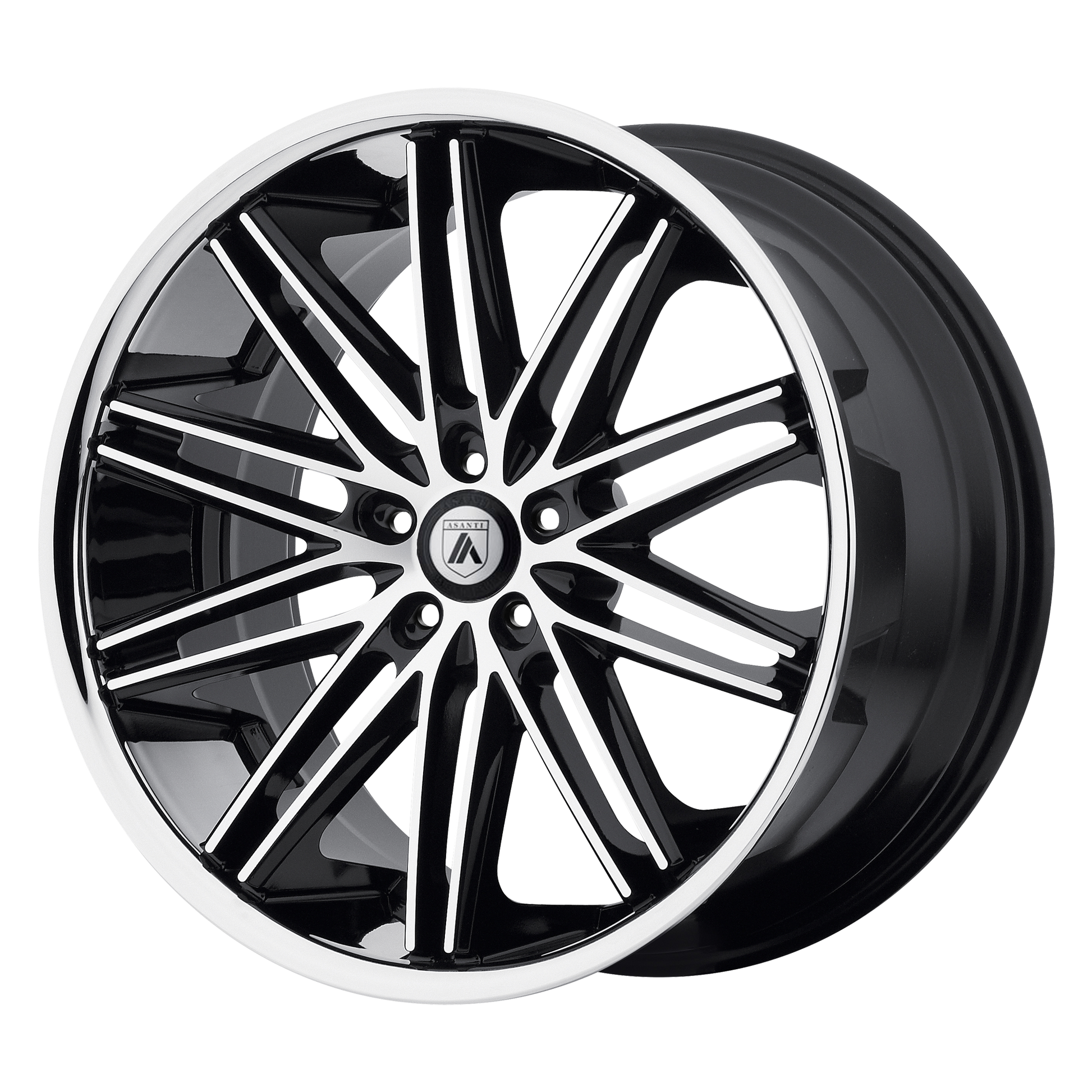 Asanti Black ABL-10 POLLUX 20X8.5 MACHINED FACE W/ SS LIP