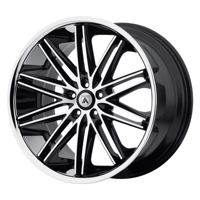 Asanti Black ABL-10 POLLUX 20X8.5 MACHINED FACE W/ SS LIP
