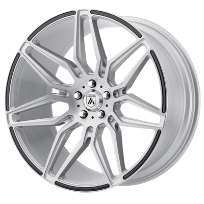 Asanti Black ABL-11 SIRIUS 20X10.5 BRUSHED SILVER W/ CARBON FIBER INSERTS