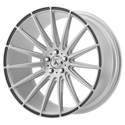 Asanti Black ABL-14 POLARIS 20X10.5 BRUSHED SILVER W/ CARBON FIBER INSERTS